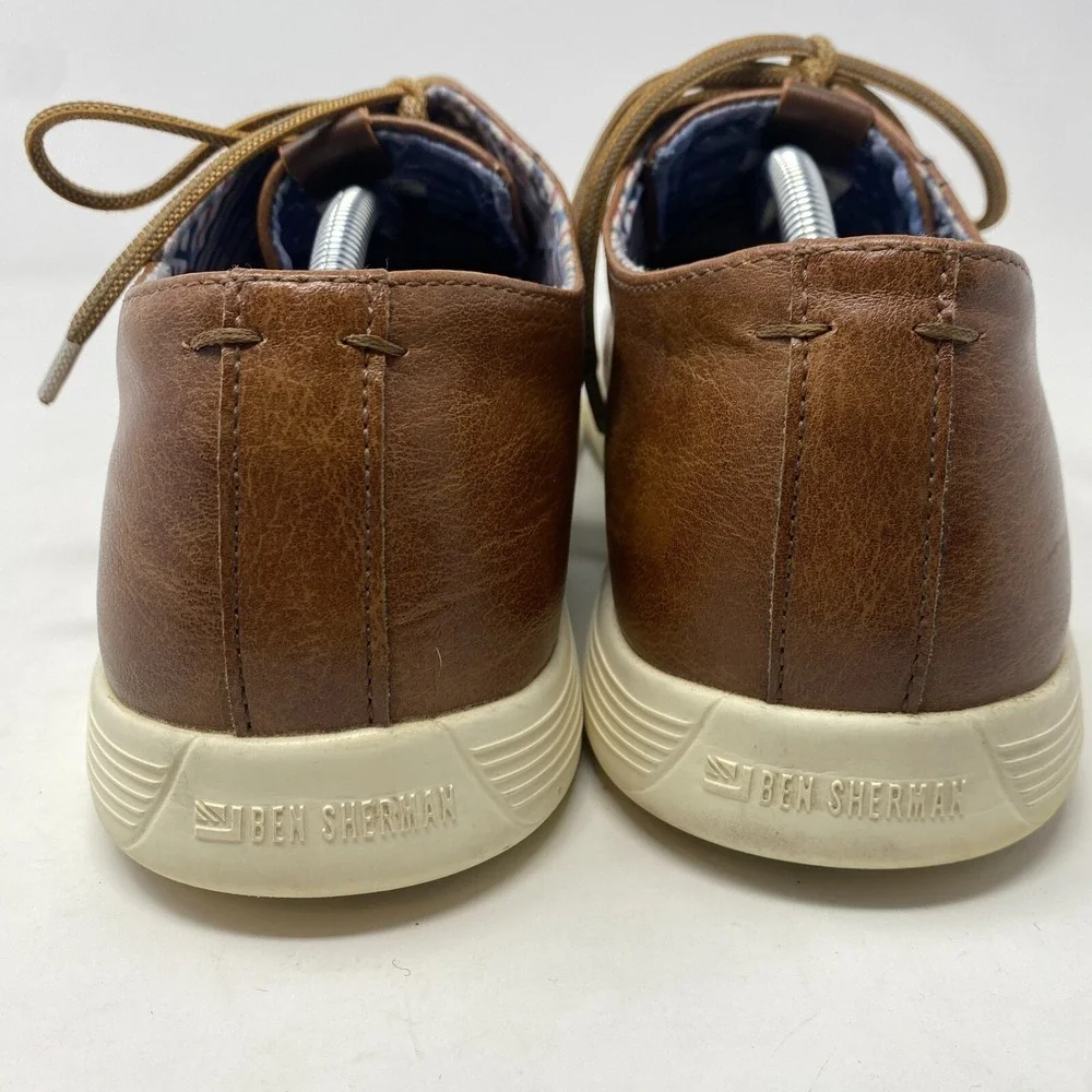 Ben Sherman Brown Faux Leather Comfortable Lightweight Dress Oxford‎ Shoes Sz 12